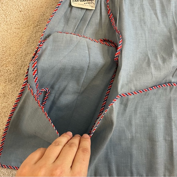 Vintage Jack Dempsey Pan-Handler Apron Oven Mitt Pot Holder Denim Retro Baker - Picture 9 of 17